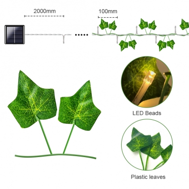 LED圣诞灯 - HCP162 太阳能树叶灯串